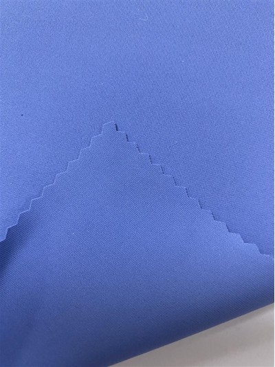 GZ-YXYF 1291# Cool Cloud Silk (matte) Width: 160CM Weight: 185GSM Composition: 84% polyester 16% spandex Moisture wicking back view